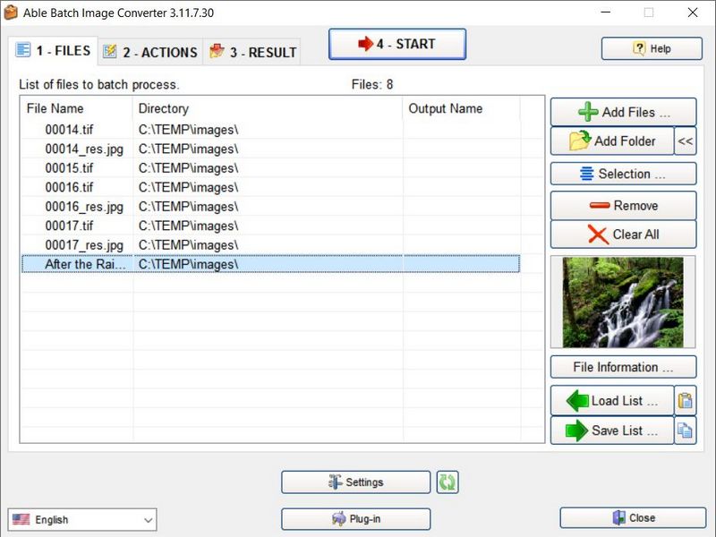 Click to view Able Batch Image Converter 3.17.7.14 screenshot